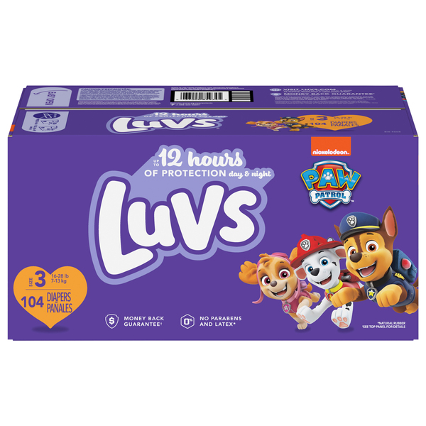 Luvs Diapers, Paw Patrol, Size 3 (7-13 kg)