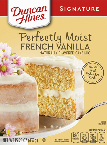 Duncan Hines Cake Mix, French Vanilla, Perfectly Moist