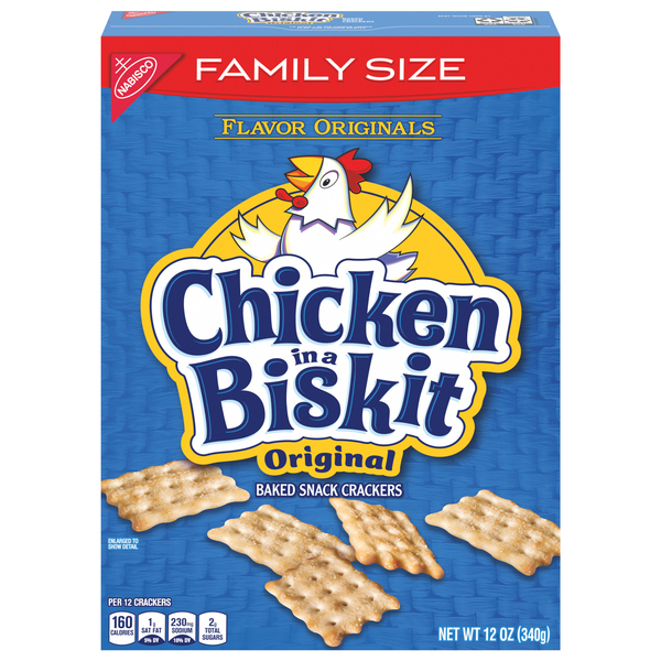 Chicken in a Biskit Baked Snack Crackers, Original, Family Size