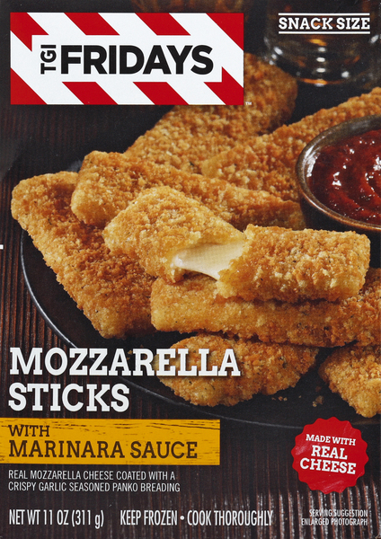 T.G.I. Friday's Mozzarella Sticks, with Marinara Sauce, Snack Size