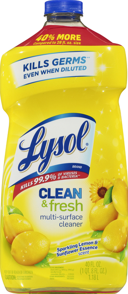 Lysol Multi-Surface Cleaner, Clean & Fresh, Sparkling Lemon & Sunflower Essence Scent