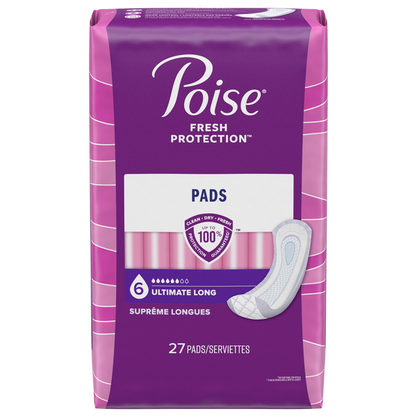 Poise Pads, Ultimate, Long Length