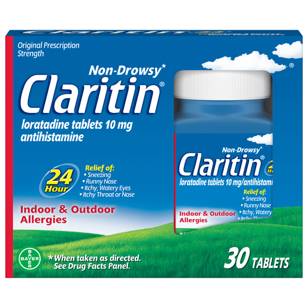 Claritin Indoor & Outdoor Allergies, Non-Drowsy, 10 mg, Tablets