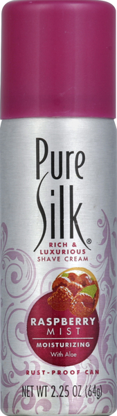Pure Silk Shave Cream, Rich & Luxurious, Raspberry Mist