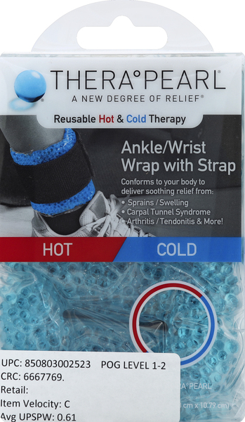 TheraPearl Ankle/Wrist Wrap, with Strap, Hot/Cold