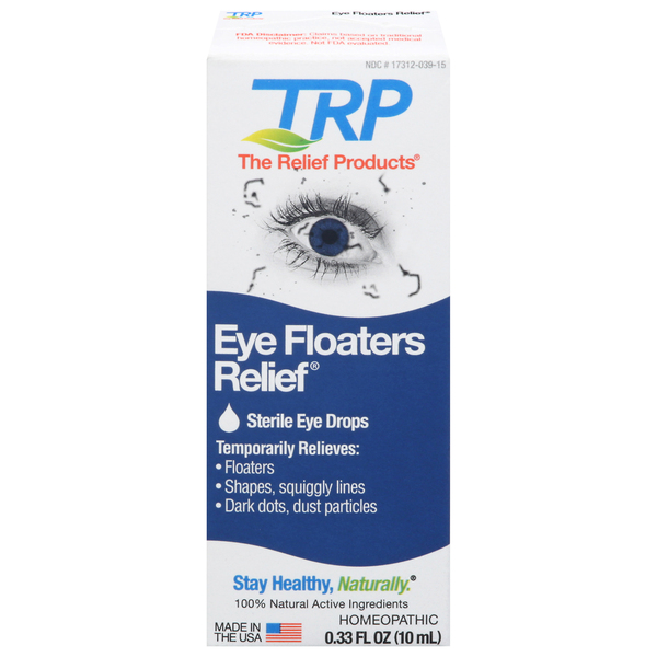 Trp Sterile Eye Drops, Eye Floaters Relief, Homeopathic