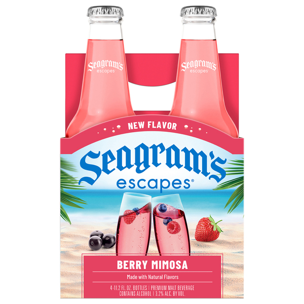 Seagram's Escapes Malt Beverage, Berry Mimosa, Premium