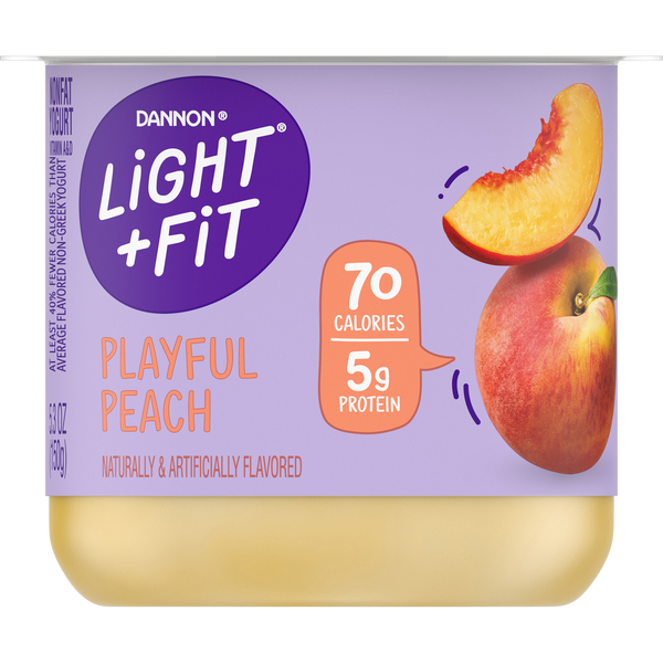 Light & Fit Yogurt, Nonfat, Peach
