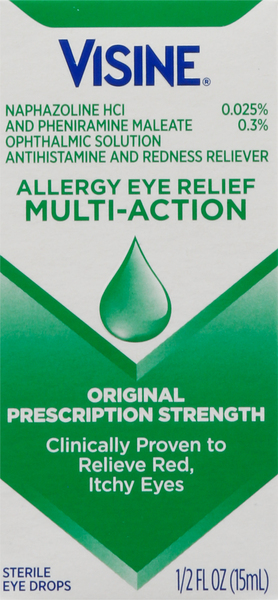 Visine Eye Drops, Original Prescription Strength, Allergy Eye Relief Multi-Action