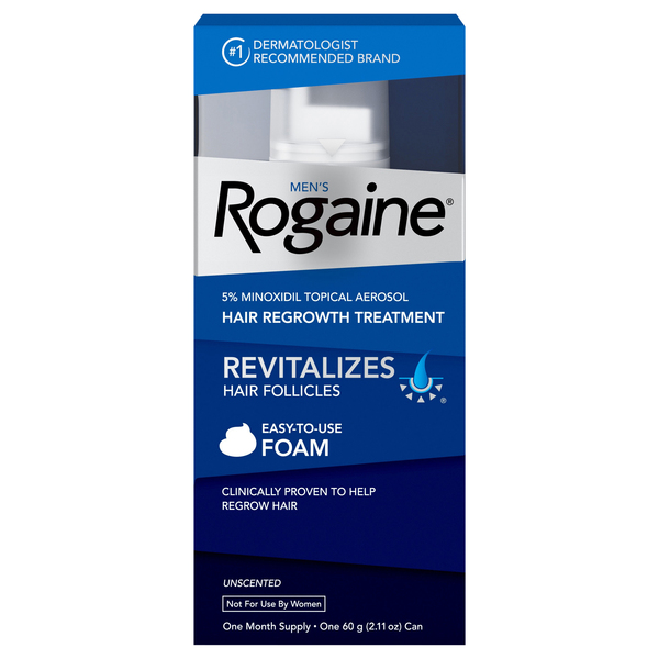 Rogaine Hair Regrowth Treatment, Men's, Foam, Unscented
