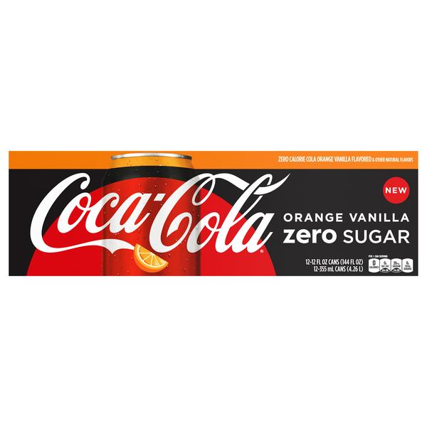 Coca-Cola Cola, Zero Sugar, Orange Vanilla, Fridge Pack