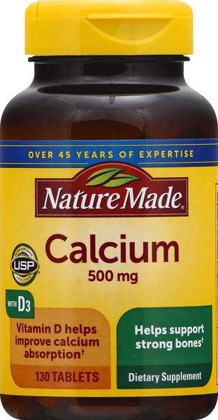 Nature Made Calcium, 500 mg, Tablets