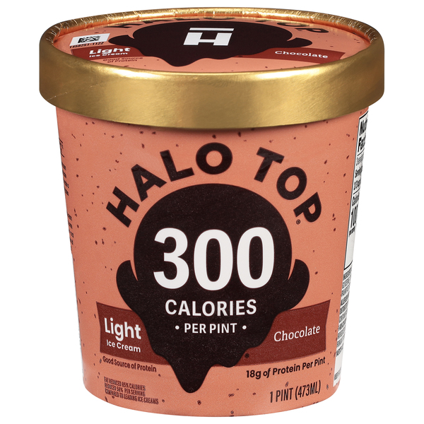 Halo Top Ice Cream, Light, Chocolate
