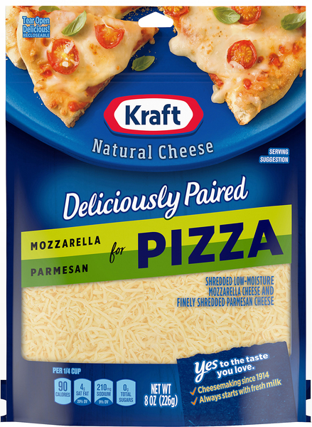 Kraft Cheese, Natural, Mozzarella & Parmesan