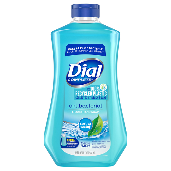 Dial Hand Soap, Antibacterial, Spring Water, Refill