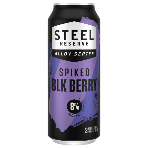 Steel Reserve Malt Beverage, Blk Berry, Spiked