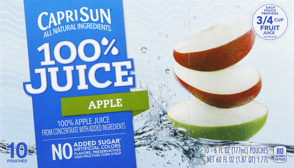 Capri Sun 100% Juice, Apple