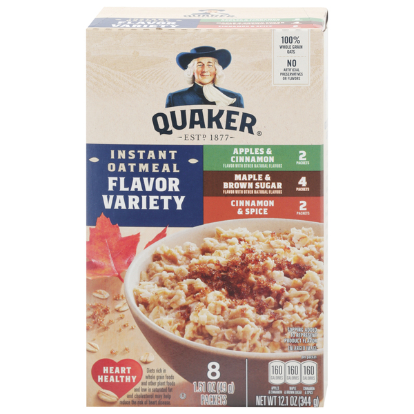 Quaker Oatmeal, Instant, Flavor Variety