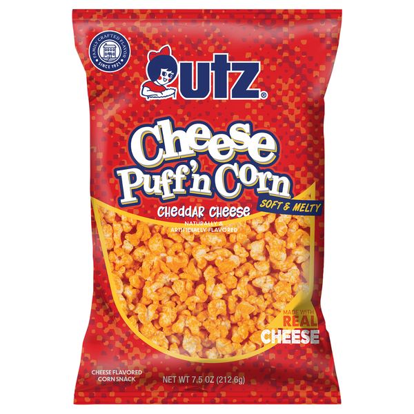 Utz Corn Snack, Cheese Flavored, Soft & Melty