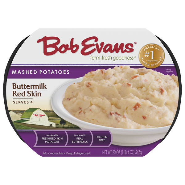 Bob Evans Mashed Potatoes, Buttermilk Red Skin
