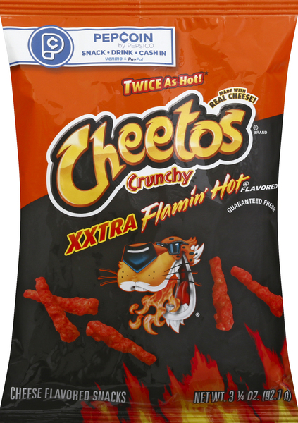 Cheetos Cheese Flavored Snacks, XXtra Flamin' Hot Flavored, Crunchy