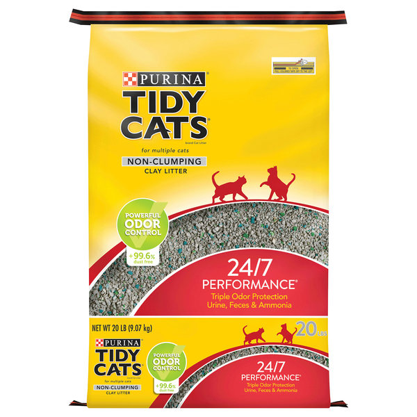 Tidy Cats Clay Litter, Non-Clumping, 24/7 Performance