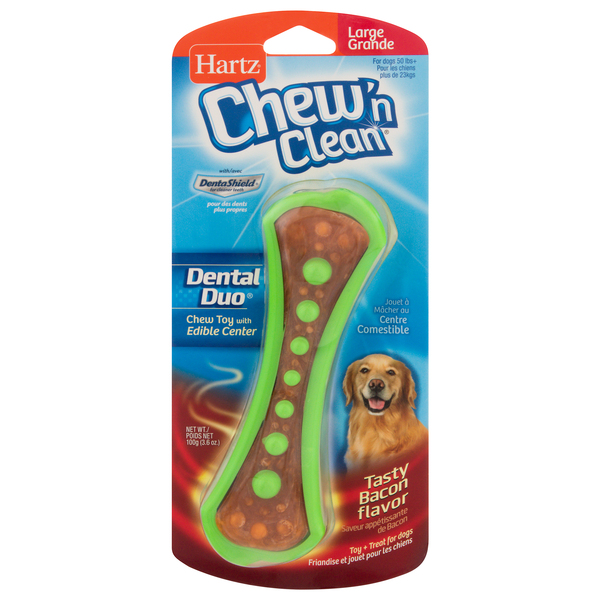 Hartz Toy + Treat for Dogs, Tasty Bacon Flavor, Large