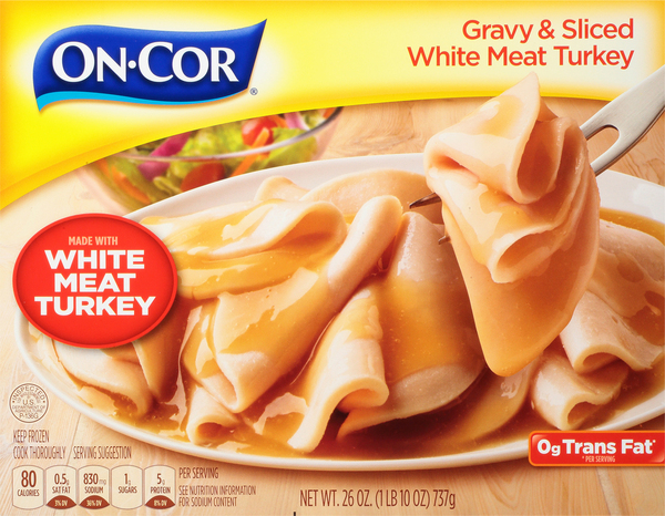 On-Cor Gravy and Sliced Turkey, Dark & White, Family Size
