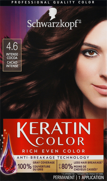 Keratin Color Permanent Hair Color, Intense Cocoa 4.6