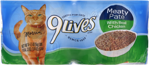 9Lives Cat Food, Meaty Pate, with Real Chicken