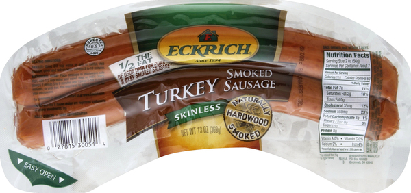 Eckrich Turkey Smoked Sausage, Skinless