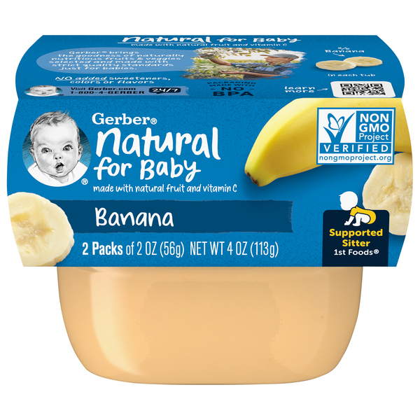 Gerber Banana, Supported Sitter 1st Foods, 2 Pack