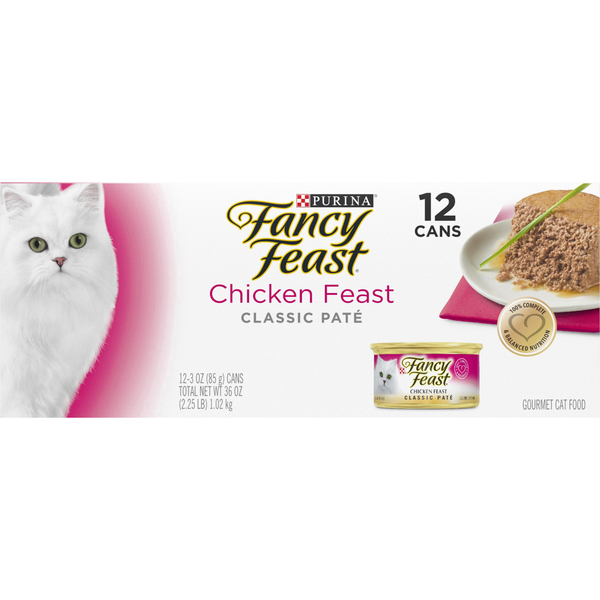 Fancy Feast Grain Free Pate Wet Cat Food, Chicken Feast