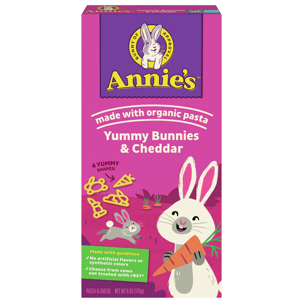 Annie's Pasta & Cheese, Yummy Bunnies & Cheddar