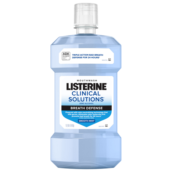 Listerine Mouthwash, Smooth Mint, Breath Defense