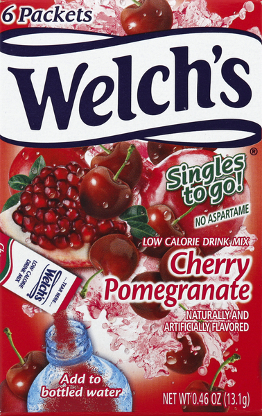 Welch's Drink Mix, Low Calorie, Cherry Pomegranate, Singles to Go!