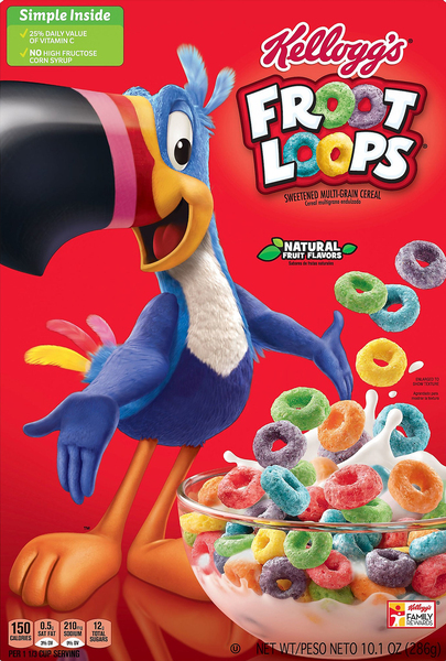 Froot Loops Cereal, Sweetened, Multi-Grain