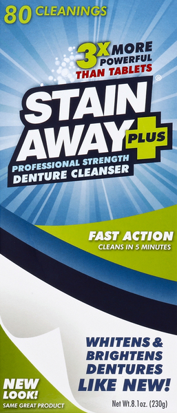 Stain Away Denture Cleanser, Professional Strength
