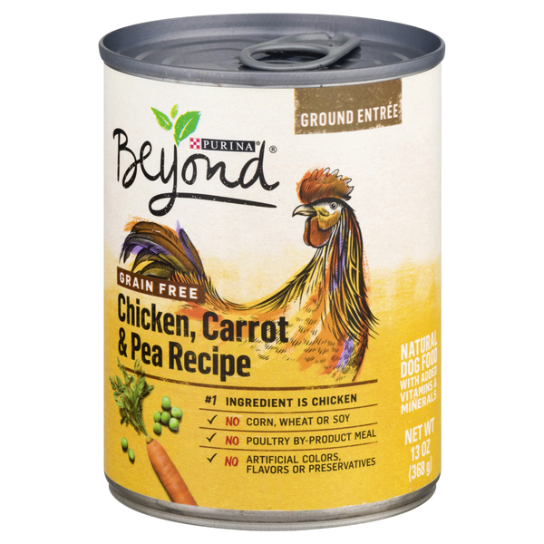 Beyond Dog Food, Natural, Chicken Carrot & Pea Recipe, Grain Free