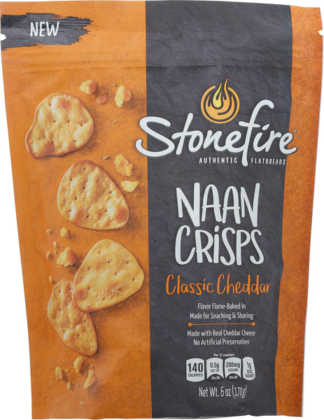 Stonefire Naan Crisps, Classic Cheddar