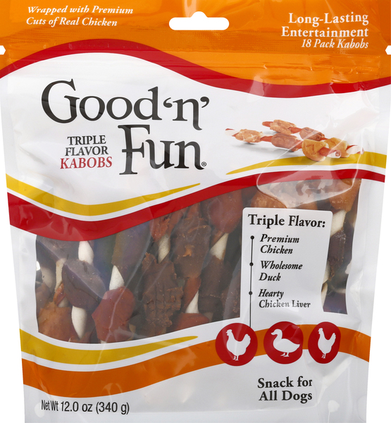 Good 'n' Fun Kabobs, Triple Flavor, 18 Pack