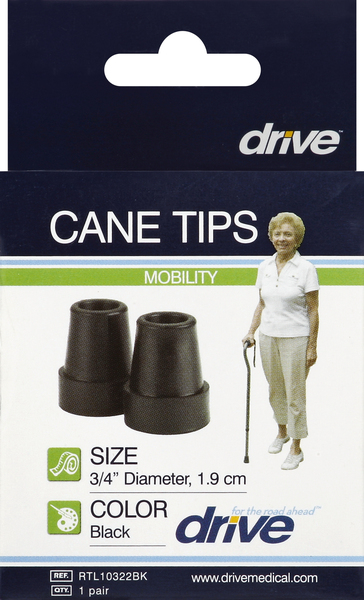 Drive Cane Tips, Black