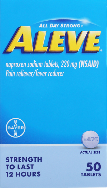 Aleve Pain Reliever/Fever Reducer, 220 mg, Tablets