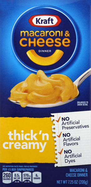 Kraft Macaroni & Cheese Dinner, Thick 'N Creamy