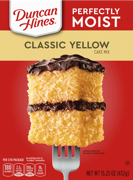 Duncan Hines Cake Mix, Deliciously Moist, Classic Yellow