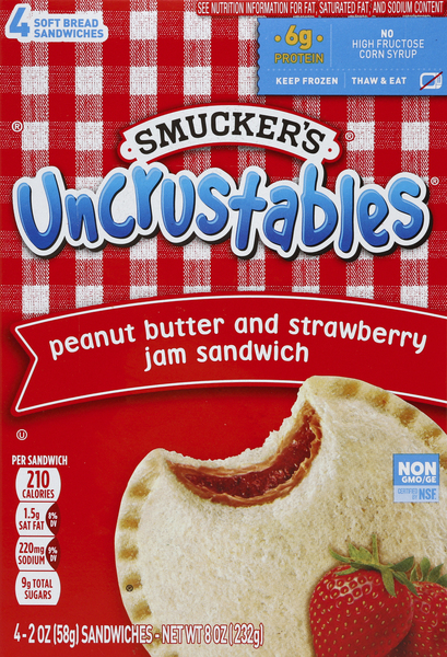 Smucker's Sandwich, Peanut Butter and Strawberry Jam