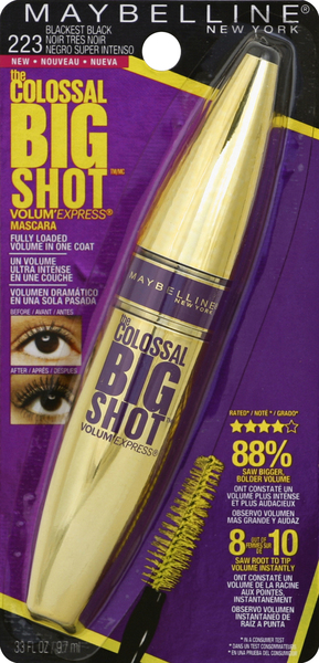 maybelline Mascara, Washable, Blackest Black 223