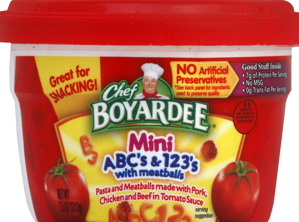 Chef Boyardee Mini ABC's & 123's, with Meatballs