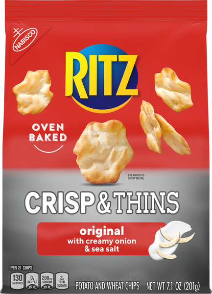 Ritz Original with Creamy Onion & Sea Salt Potato & Wheat Chips