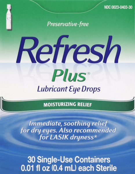 Refresh Eye Drops, Lubricant, Single-Use Containers